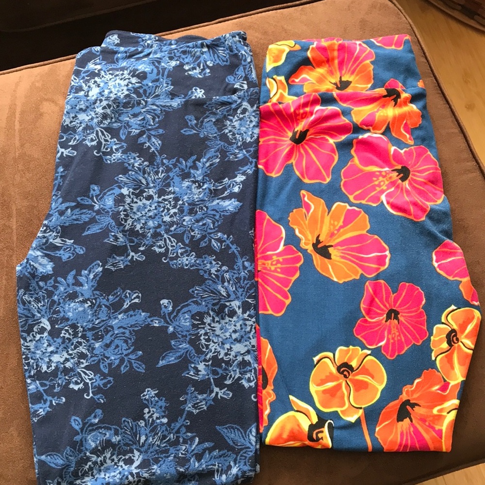 LulaRoe TC Hawaiian and Floral Leggings